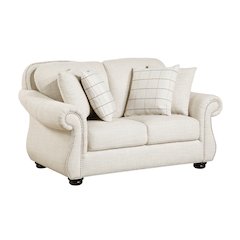 Lexicon Attleboro Textured Love Seat in Beige