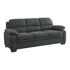 Holleman Textured Fabric Sofa In Dark Gray