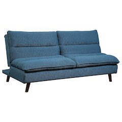 Mackay Textured Fabric Click-Clack Sofa In Blue