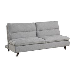 Mackay Textured Fabric Click-Clack Sofa In Light Gray