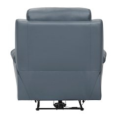 Hancock Leather Power Reclining Chair In Blue