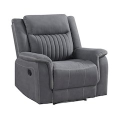 Dean Microfiber Reclining Chair In Gray