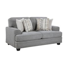 Lexicon Bradford Chenille Love Seat in Gray