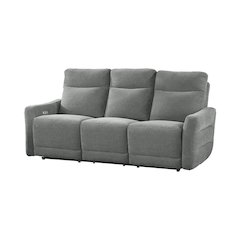 Edition Chenille Power Double Reclining Sofa In Gray