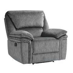Muirfield Microfiber Reclining Chair In Gray