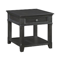 Muriel Pine End Table in Charcoal
