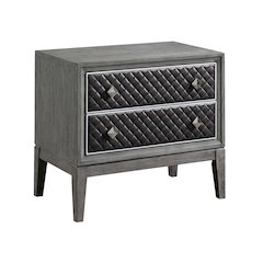 West End Poplar Nightstand in Wire-Brushed Gray