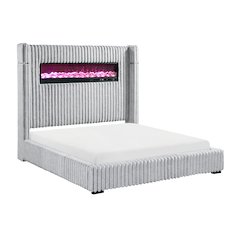 Fitzroy Corduroy California King Bed in Gray