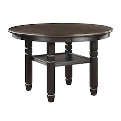 Asher Wood Dining Room Table in Brown and Black Finish