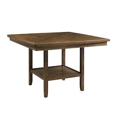 Balin Wood Counter Height Table with lazy susan in Light oak