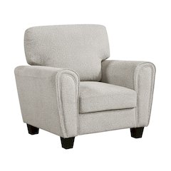 Lemond Chenille 3pc Set: Sofa, Love, Chair in Gray
