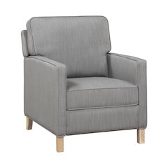 Hampstead Textured Push Back Reclining Chair in Gray