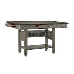 Granby Pine Counter Height Dining Table in Coffee and Antique Gray
