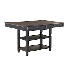 Baywater Wood Counter Height Table in Natural and Black Finish