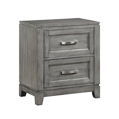 Garretson Acacia Nightstand in Gray