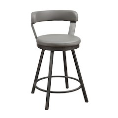 Appert Metal Swivel Counter Height Chair, set of 2 in Gray
