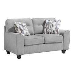 Bennett Chenille 2pc Set: Sofa, Love in Gray