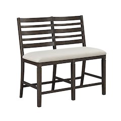 Victoria Asian Hardwood Counter Height Bench in Dark Espresso
