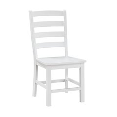 Redmond Asian Hardwood Dining Side Chair, Set of 2 in White