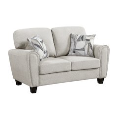 Lemond Chenille Love Seat in Gray