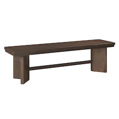 Franco Wood Dining Bench in Walnut