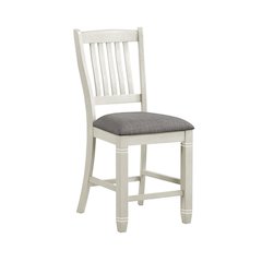 Granby Pine 5pcs Counter Height Dining Set in Antique White & Rosy Brown