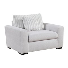 Athena Textured 3pc Set: Sofa, Loveseat, Chair in Gray