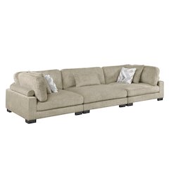 Corydon Microfiber Sofa in Brown