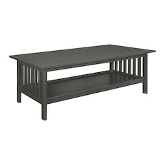 Lewiston Asian Hardwood 3-Piece Occasional Tables in Antique Gray