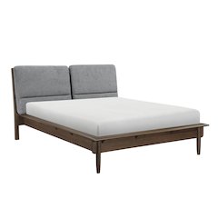 Astrid Asian Hardwood Eastern King Platform Bed in Walnut