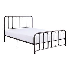 Larkspur Metal Eastern King Platform Bed in Dark bronze