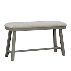 Auburndale Textured Counter Height Bench in Gray