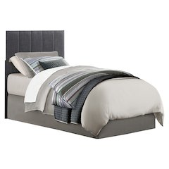 Potrero Fabric Twin Upholstery Panel Headboard in Gray