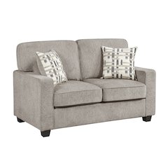 Frances Chenille Love Seat in Taupe