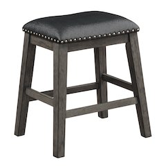 Timbre Faux leather Counter Height Stool, set of 2 in Black