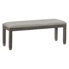 Granby Textured Dining Room Bench in Gray