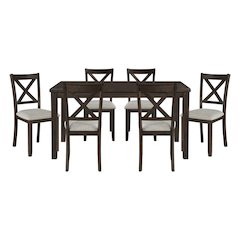Challis Textured Dining Room Set (set of 7) in Beige