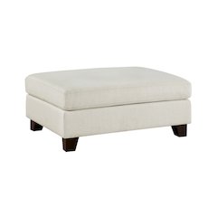 Zeke Textured Ottoman in Ivory