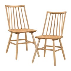 Pratter Wood Dining Room Side Chair, set of 2 in Natural Oak Finish