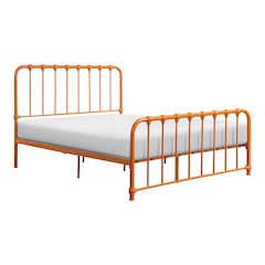 Bethany Metal Full Metal Platform Bed in Orange