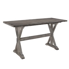 Amsonia Solid Wood Counter Height Dining Room Table in Gray