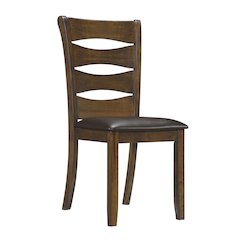 Darla Wood Dining Room Side Chair, set of 2 in Brown