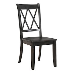 Janina Wood Dining Room Side Chair, set of 2 in Black