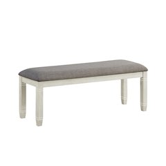 Granby Textured Dining Room Bench in Gray