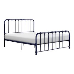 Bethany Metal Queen Platform Bed in Blue