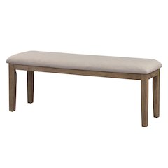 Armhurst Textured Dining Room Bench in Gray
