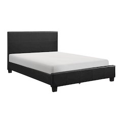 Lorenzi Faux Leather California King Bed in Black