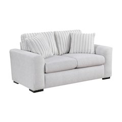 Athena Textured Love Seat in Gray