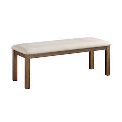 Bonner Textured Dining Room Bench in Beige