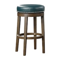 Westby Solid Wood 29" Round Swivel Stool, Set of 2 in Green